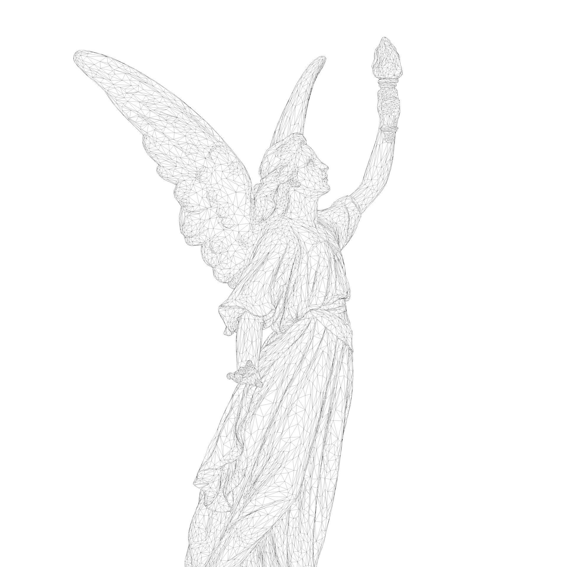 Statue of Lady Geo 3D model_12