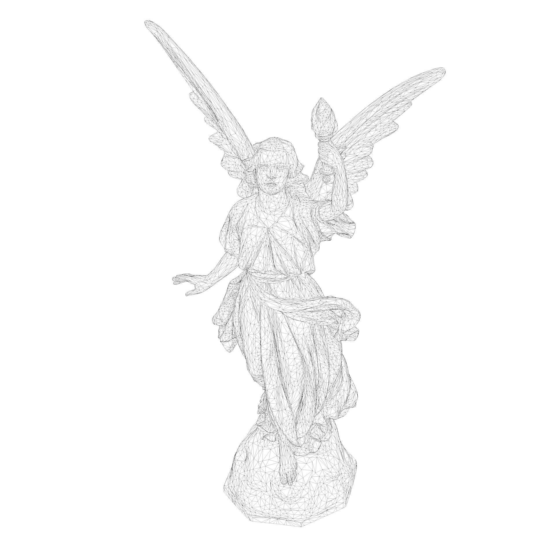 Statue of Lady Geo 3D model_11