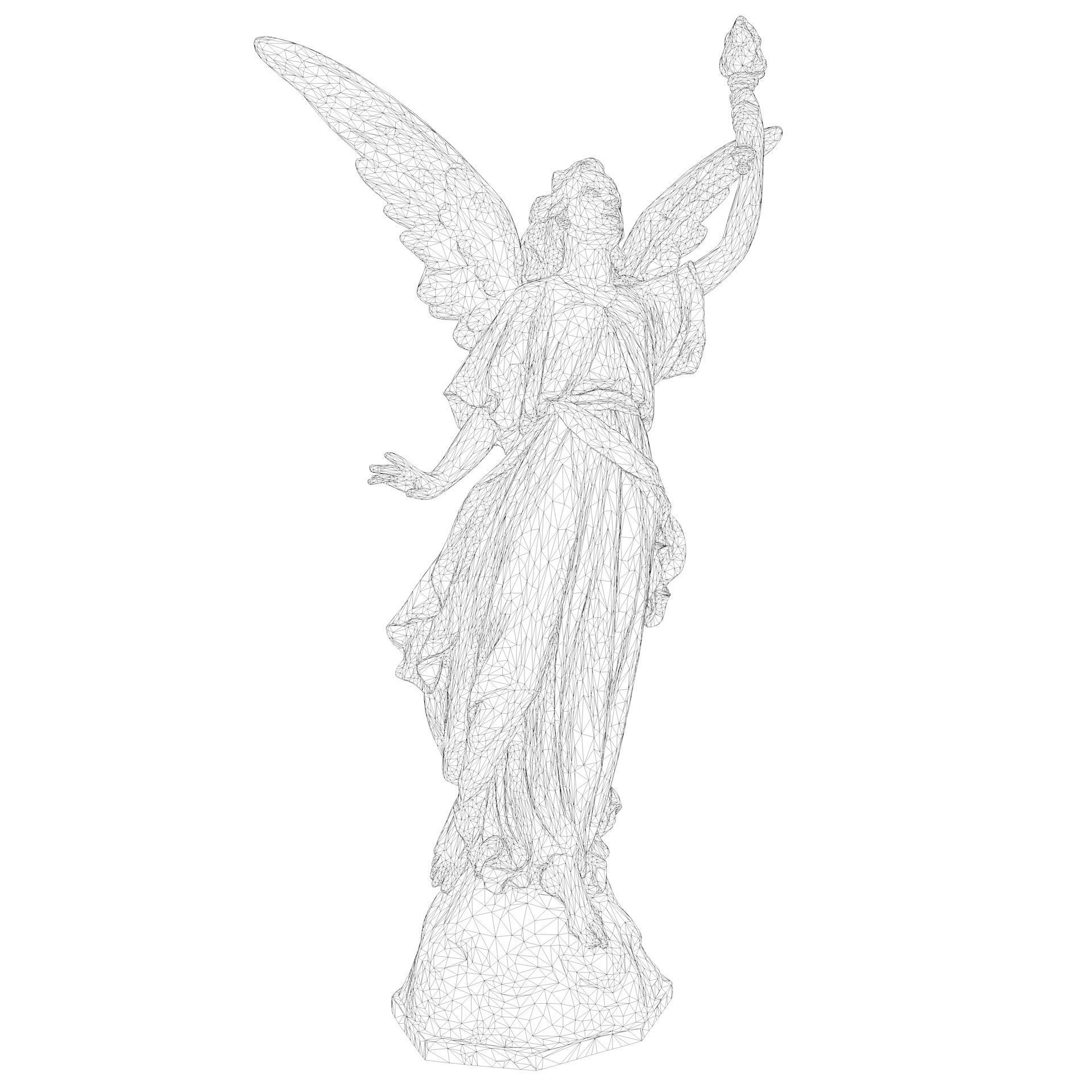 Statue of Lady Geo 3D model_10