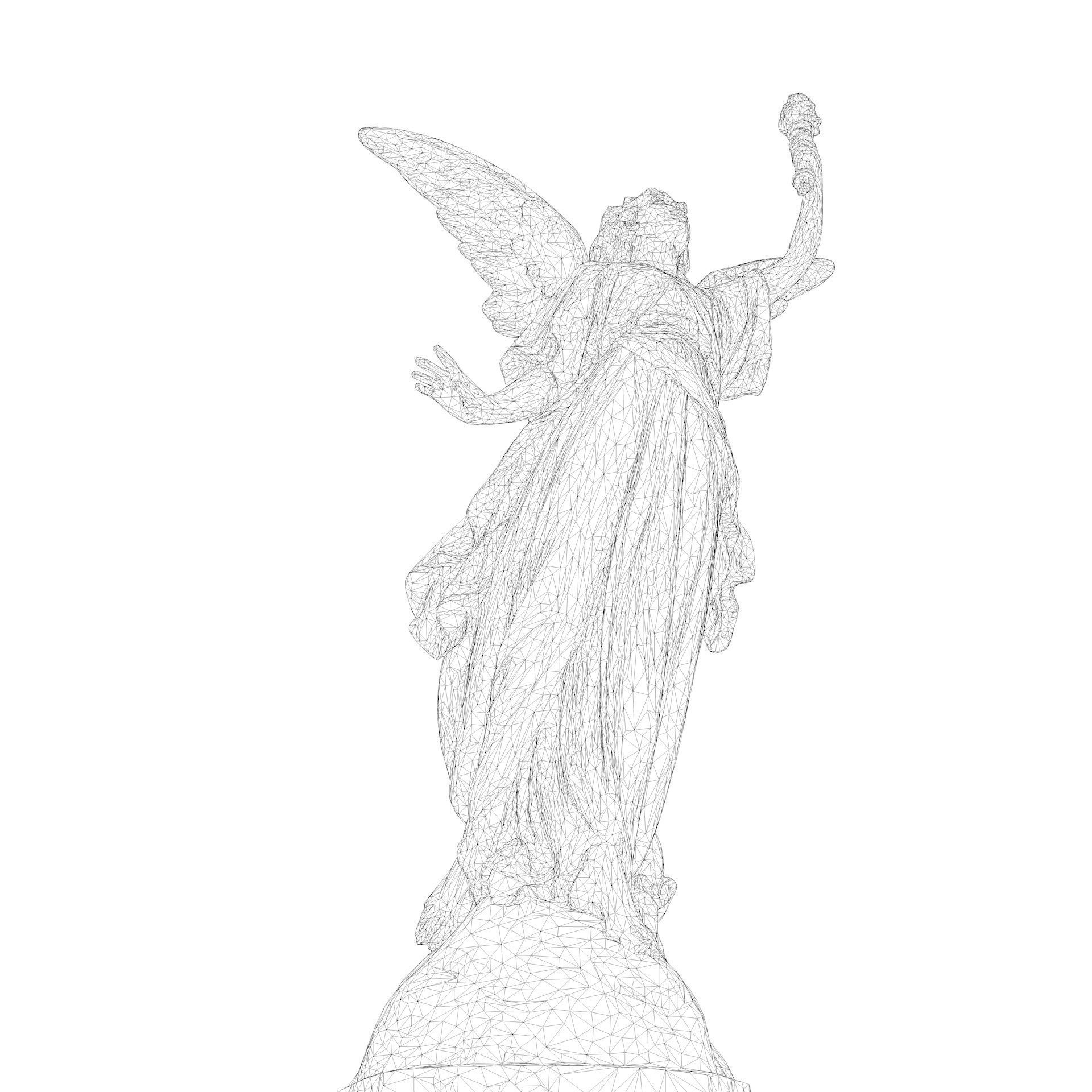 Statue of Lady Geo 3D model_15