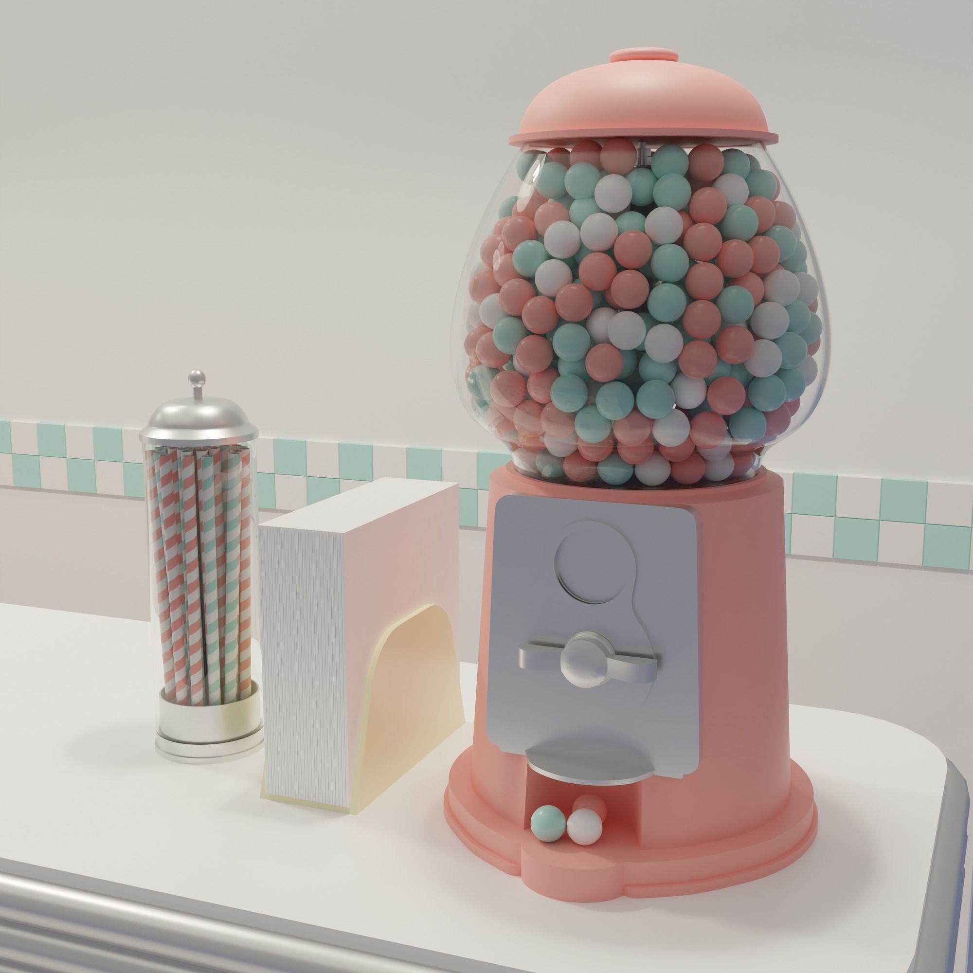 American diner 3D model_16