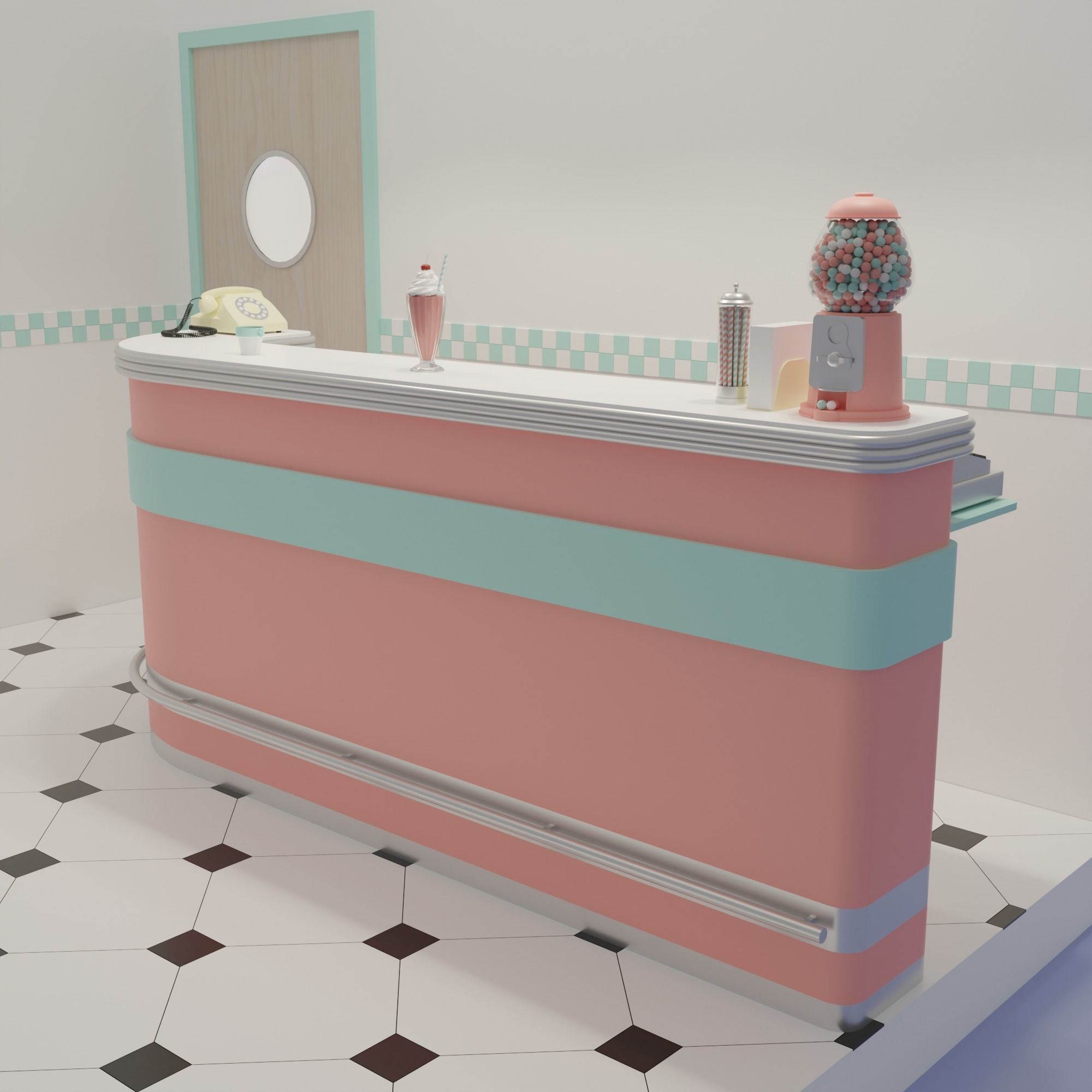 American diner 3D model_15