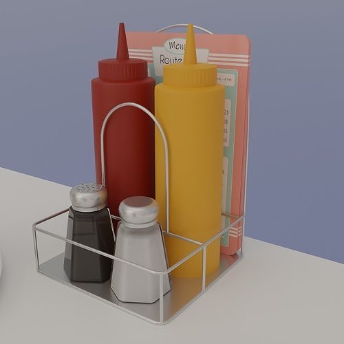 American diner 3D model 7