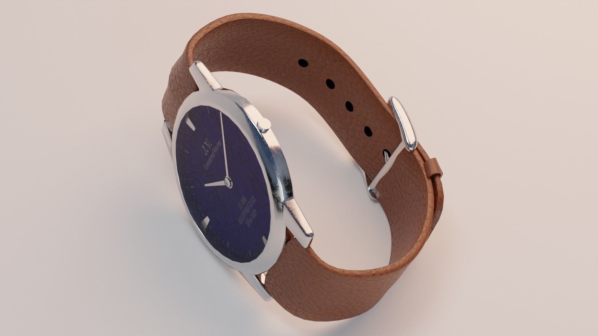 Free Low Poly Watch Free low-poly 3D model_4
