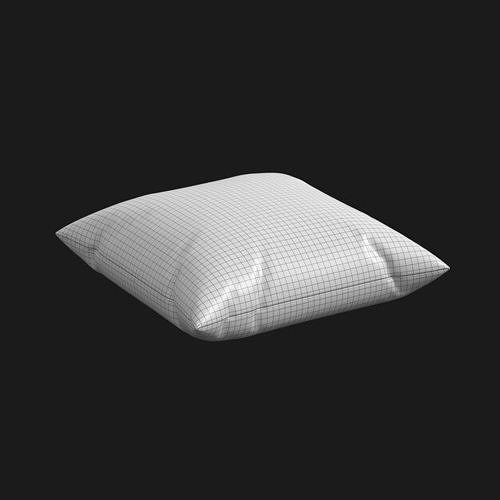 5 Realistic 3d Pillows Set - 4K textures Low-poly 3D model 7