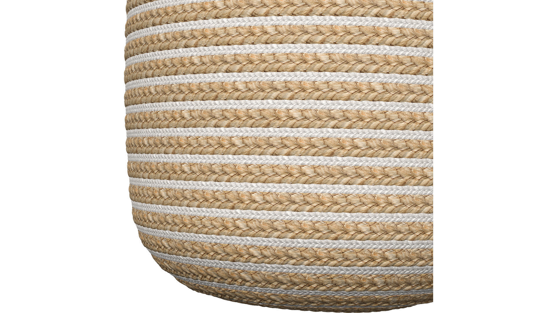 Round Pouf fait a la main 3D model_5