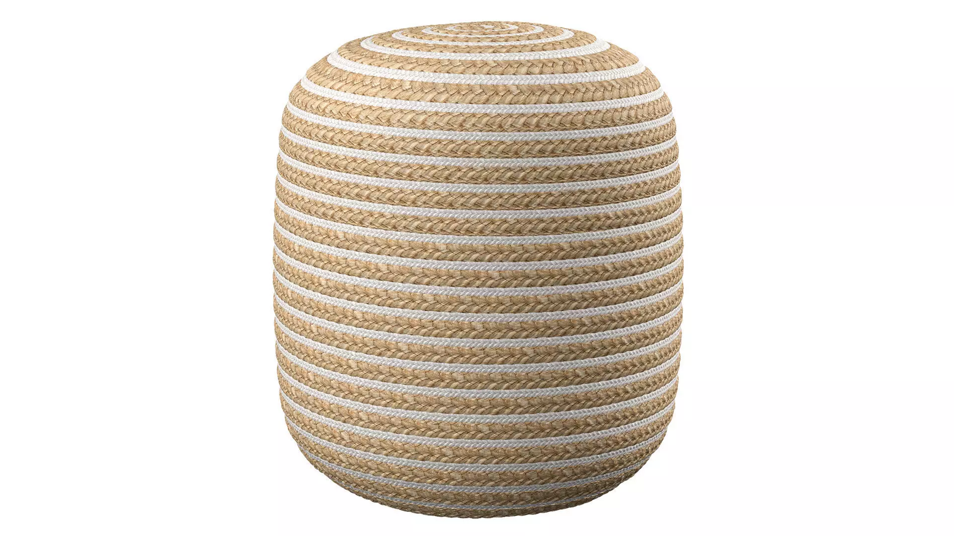 Round Pouf fait a la main 3D model_0