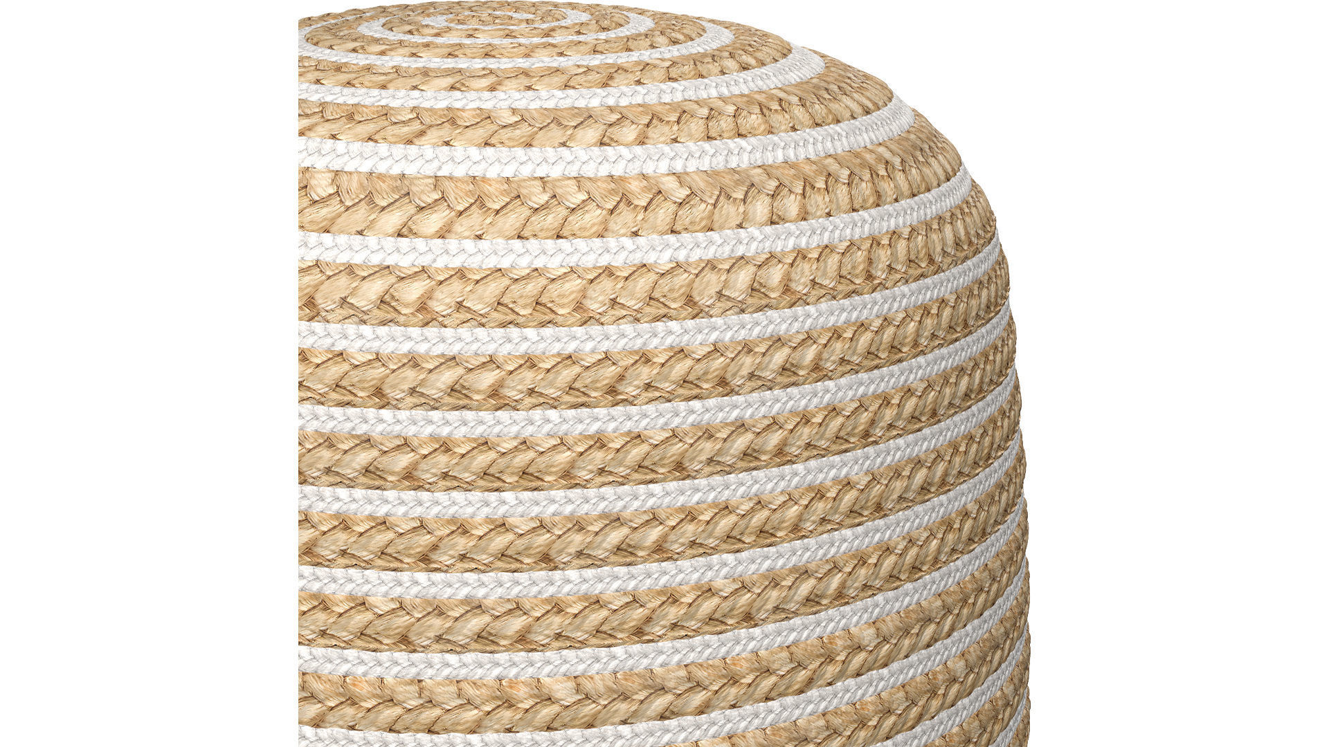 Round Pouf fait a la main 3D model_2