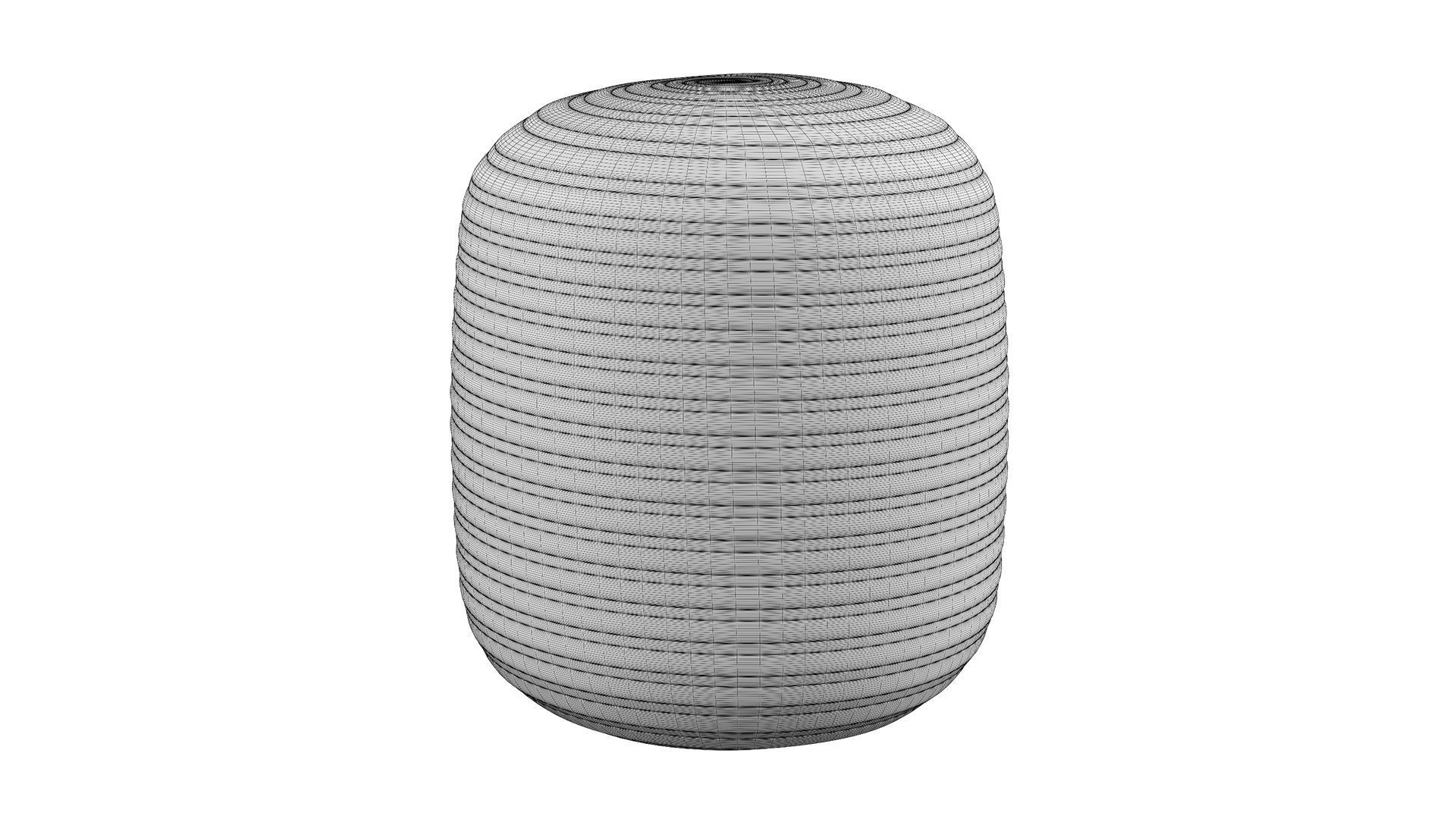 Round Pouf fait a la main 3D model_8