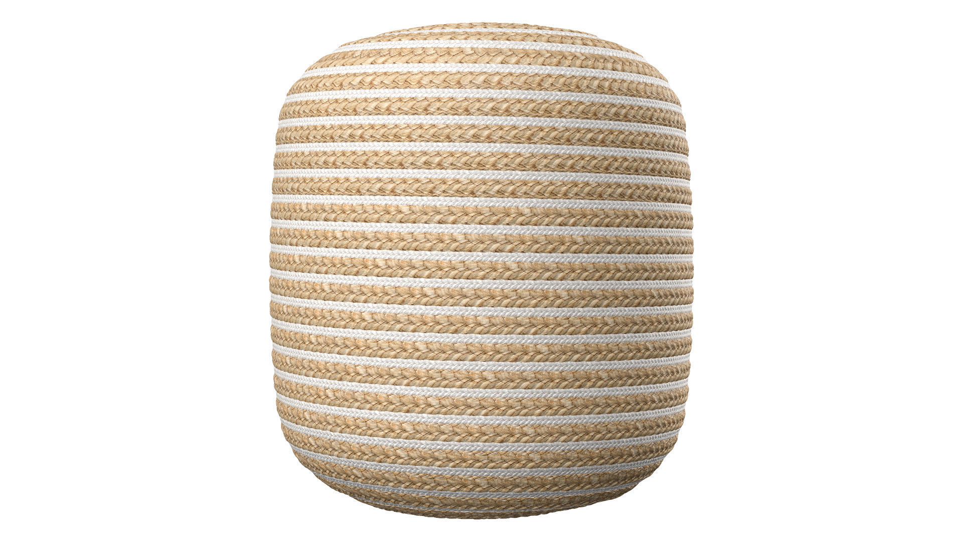 Round Pouf fait a la main 3D model_4