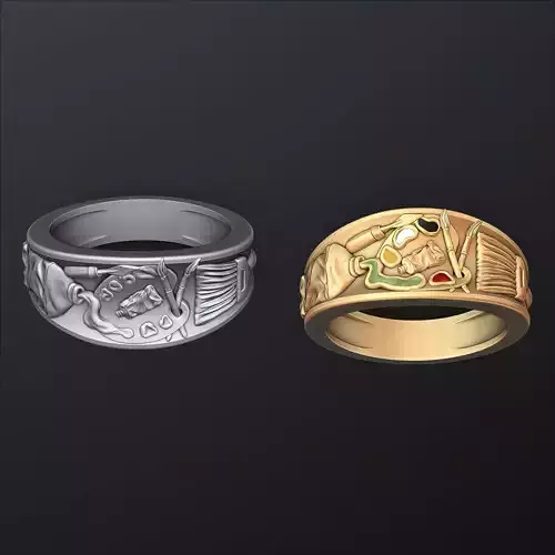 Painting Palette Ring 3D print model