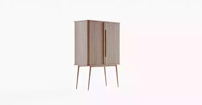 Bahut 2 sliding doors cabinet Wapong Series 3D model