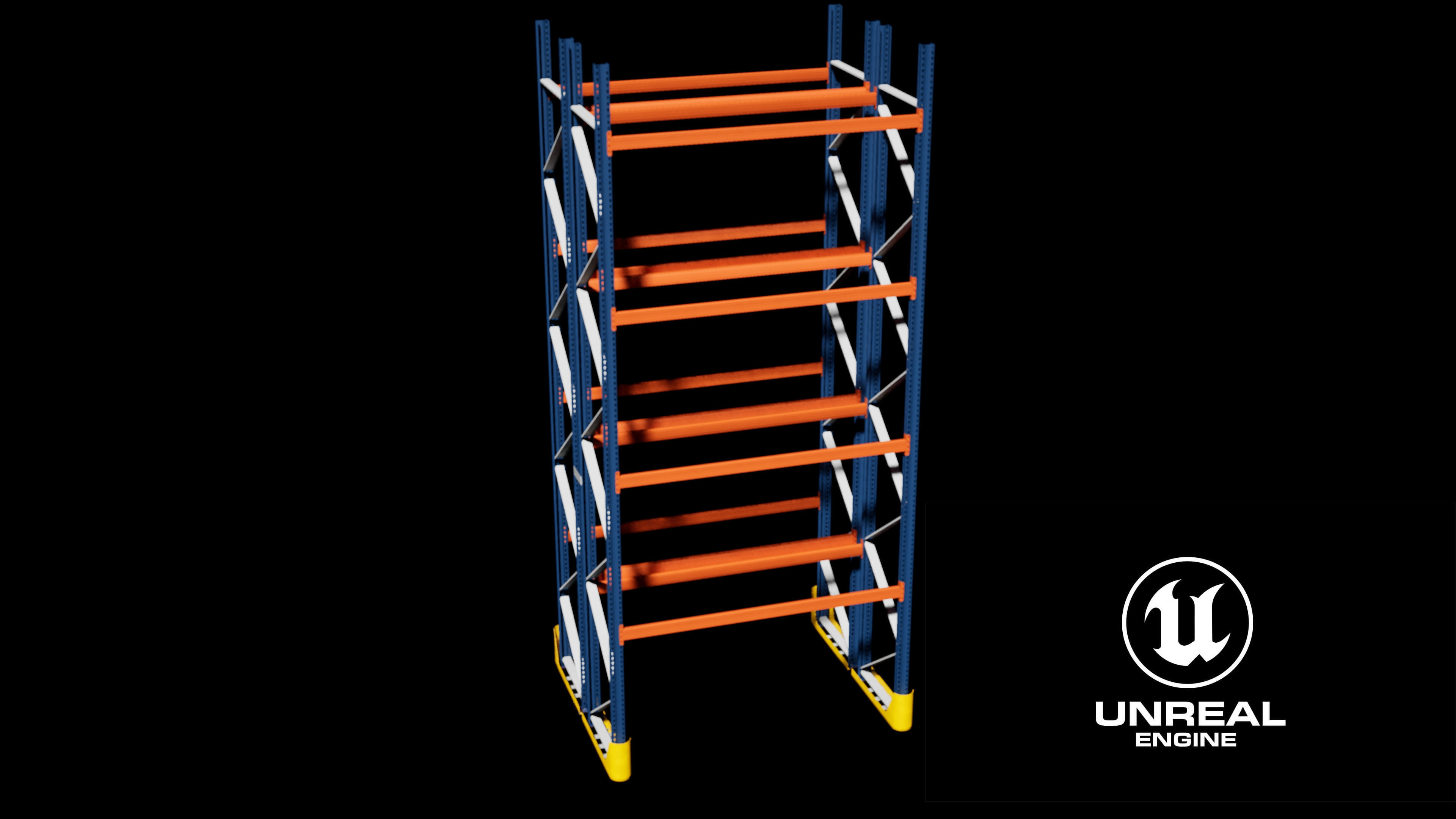 Pallet Rack Low-poly 3D model_8