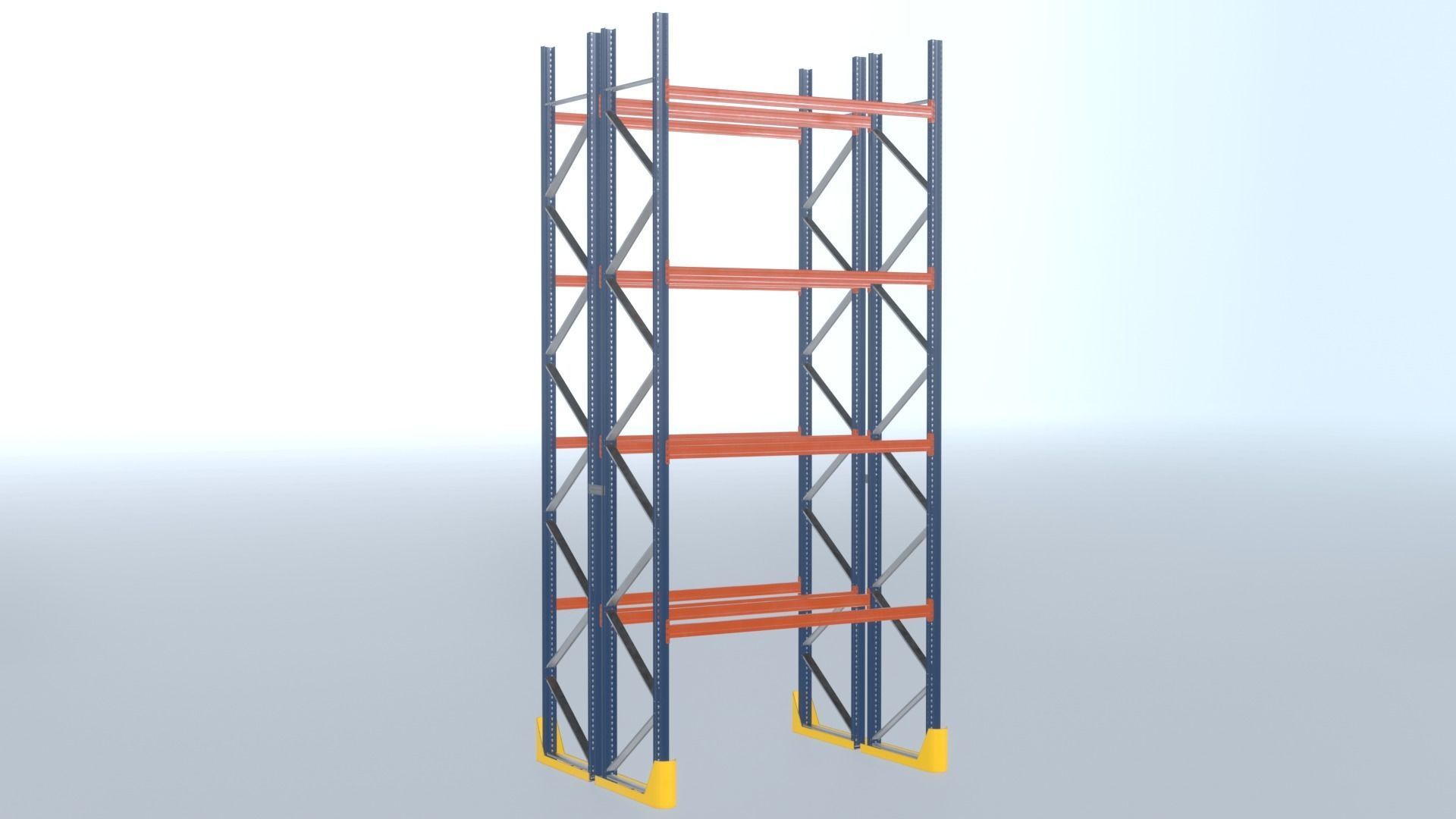 Pallet Rack Low-poly 3D model_9