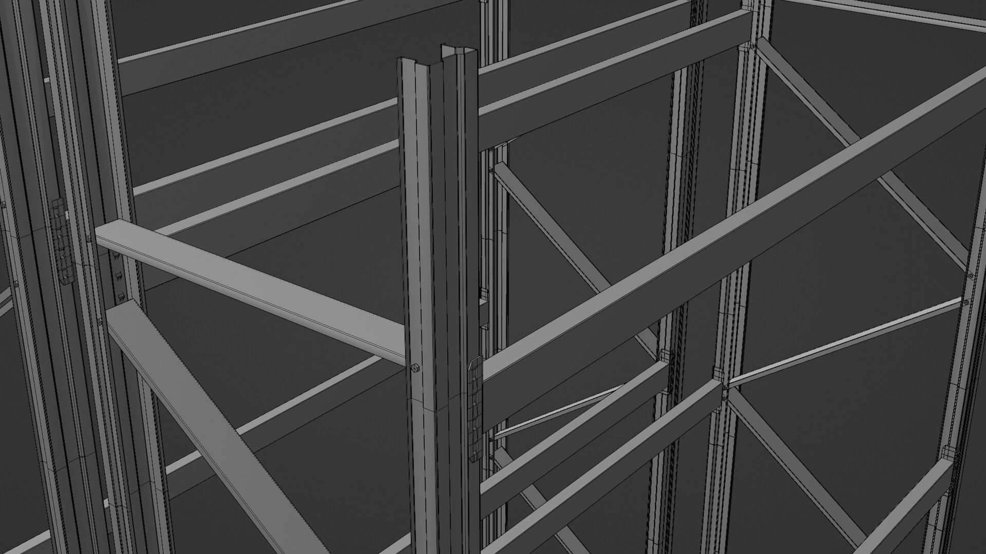 Pallet Rack Low-poly 3D model_14