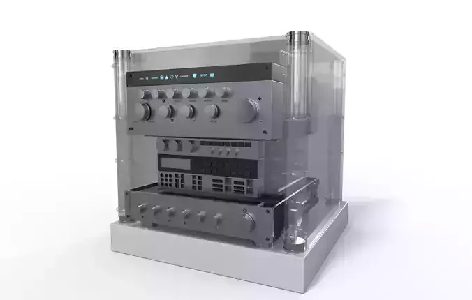 Music centres Low-poly 3D model