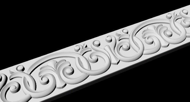 Central decor ornament for furniture 3D model_4