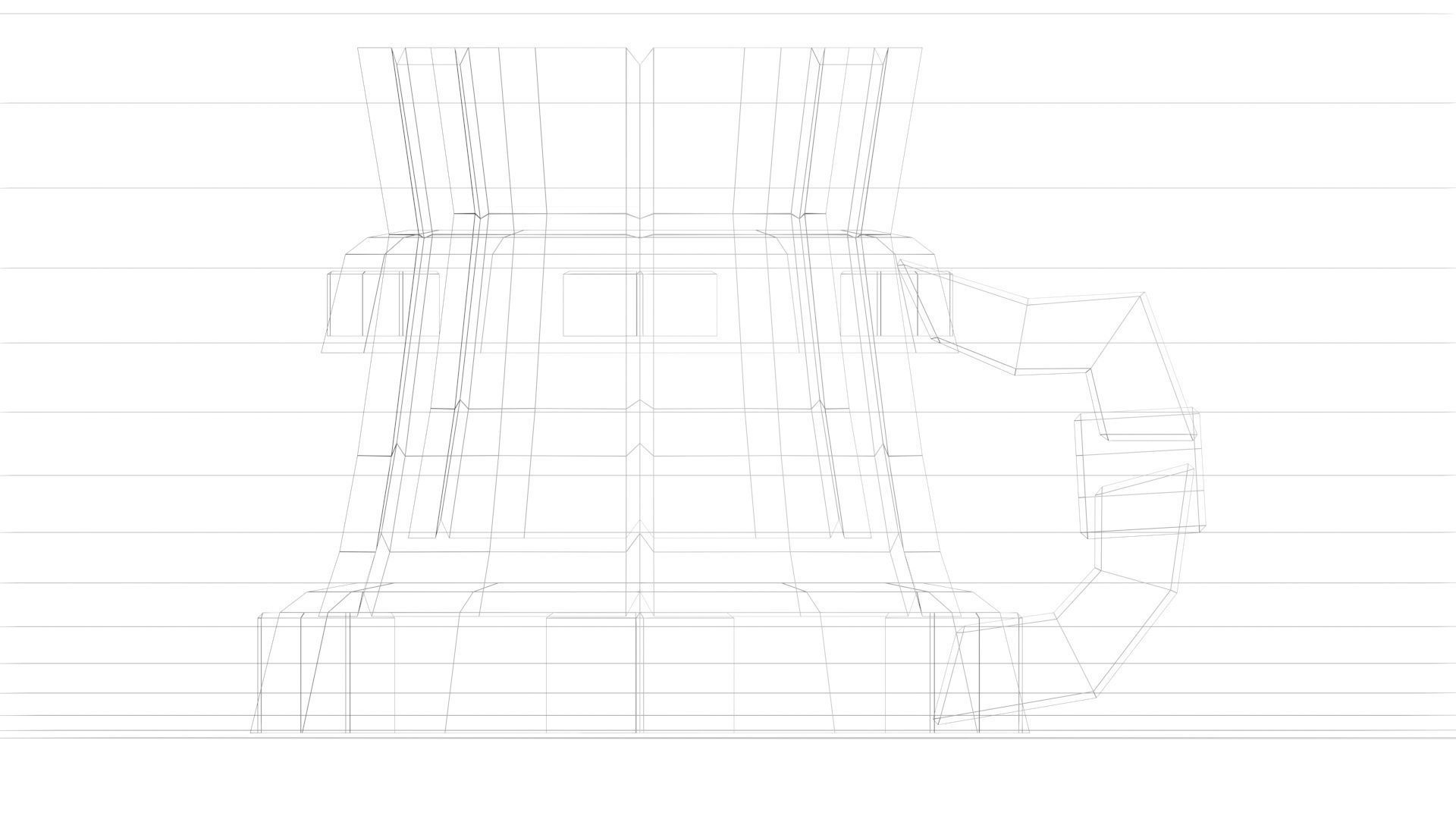 Low Poly Game Ready Medieval Mug Low-poly 3D model_18