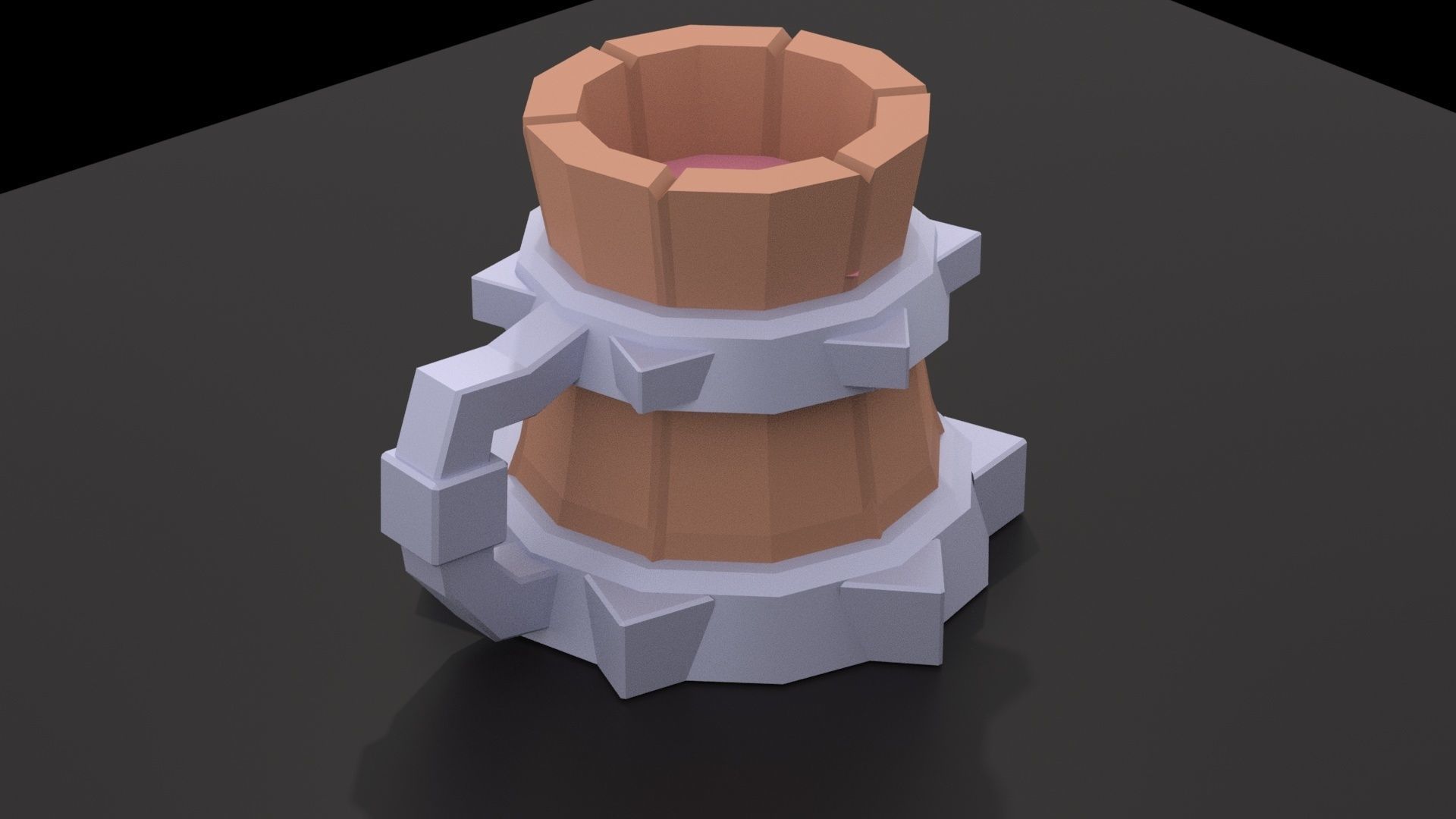 Low Poly Game Ready Medieval Mug Low-poly 3D model_2