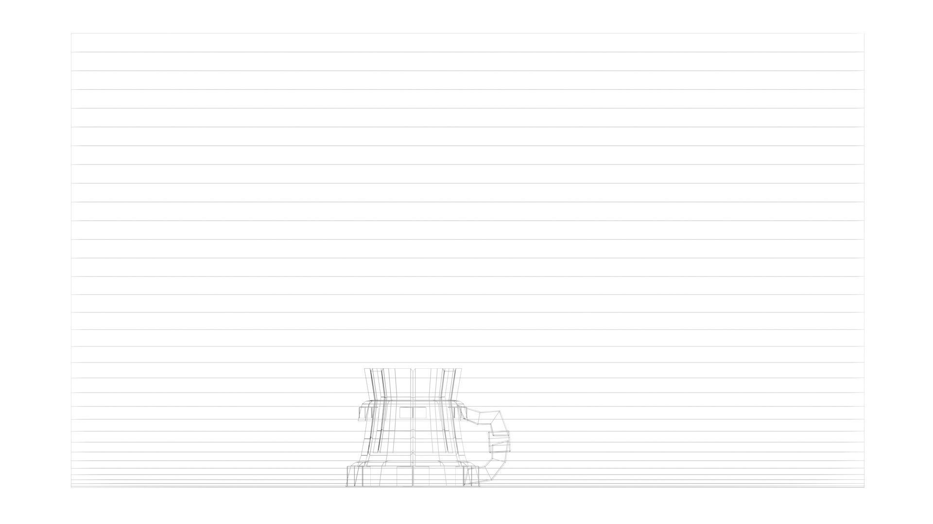 Low Poly Game Ready Medieval Mug Low-poly 3D model_17