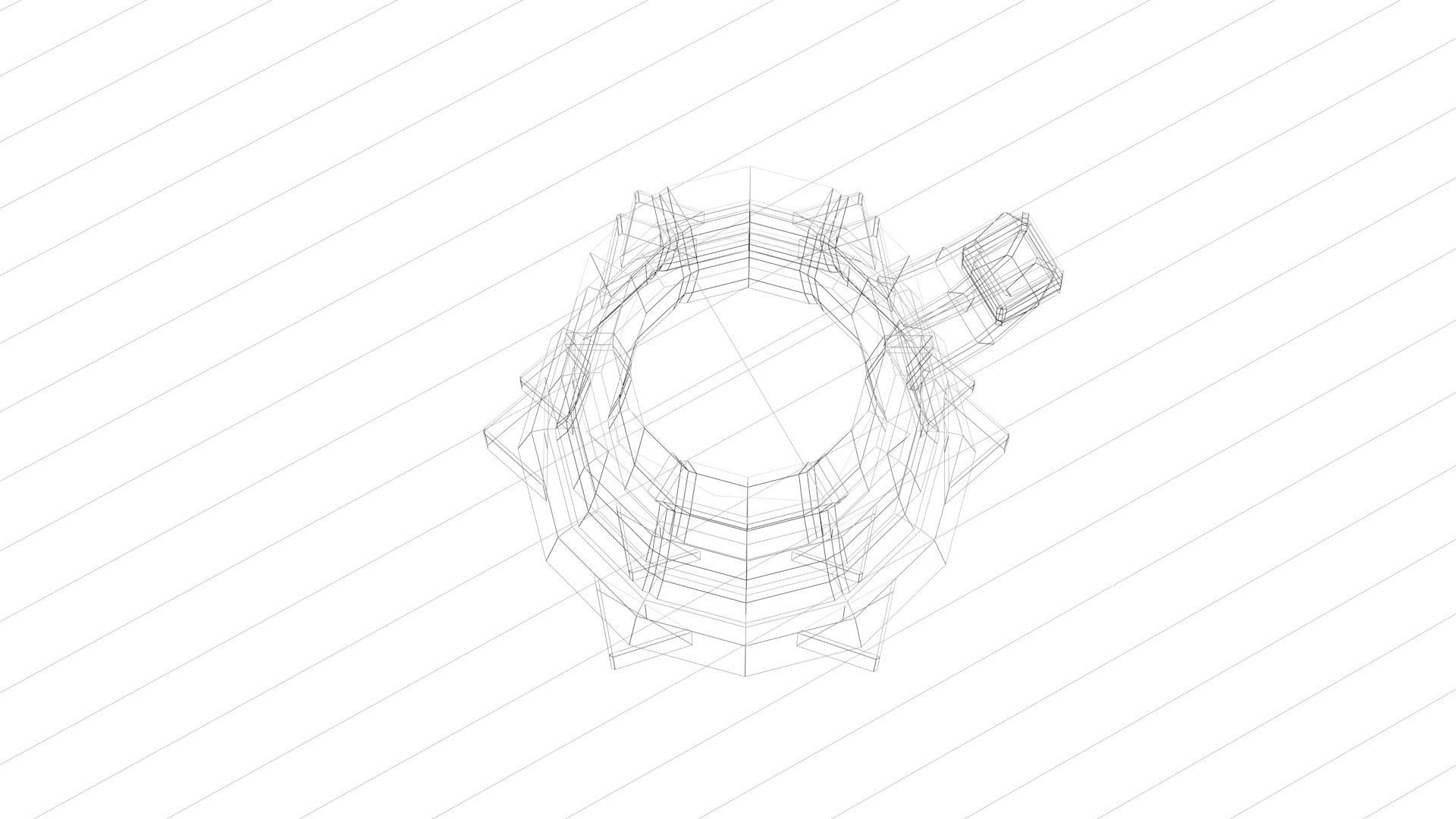 Low Poly Game Ready Medieval Mug Low-poly 3D model_15