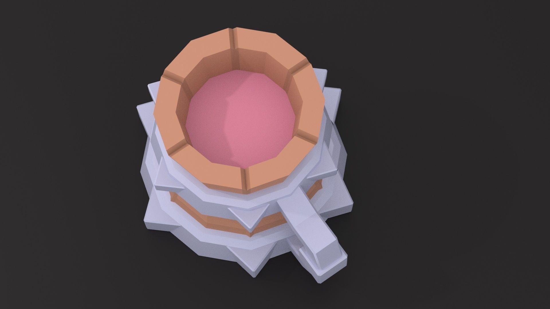 Low Poly Game Ready Medieval Mug Low-poly 3D model_1