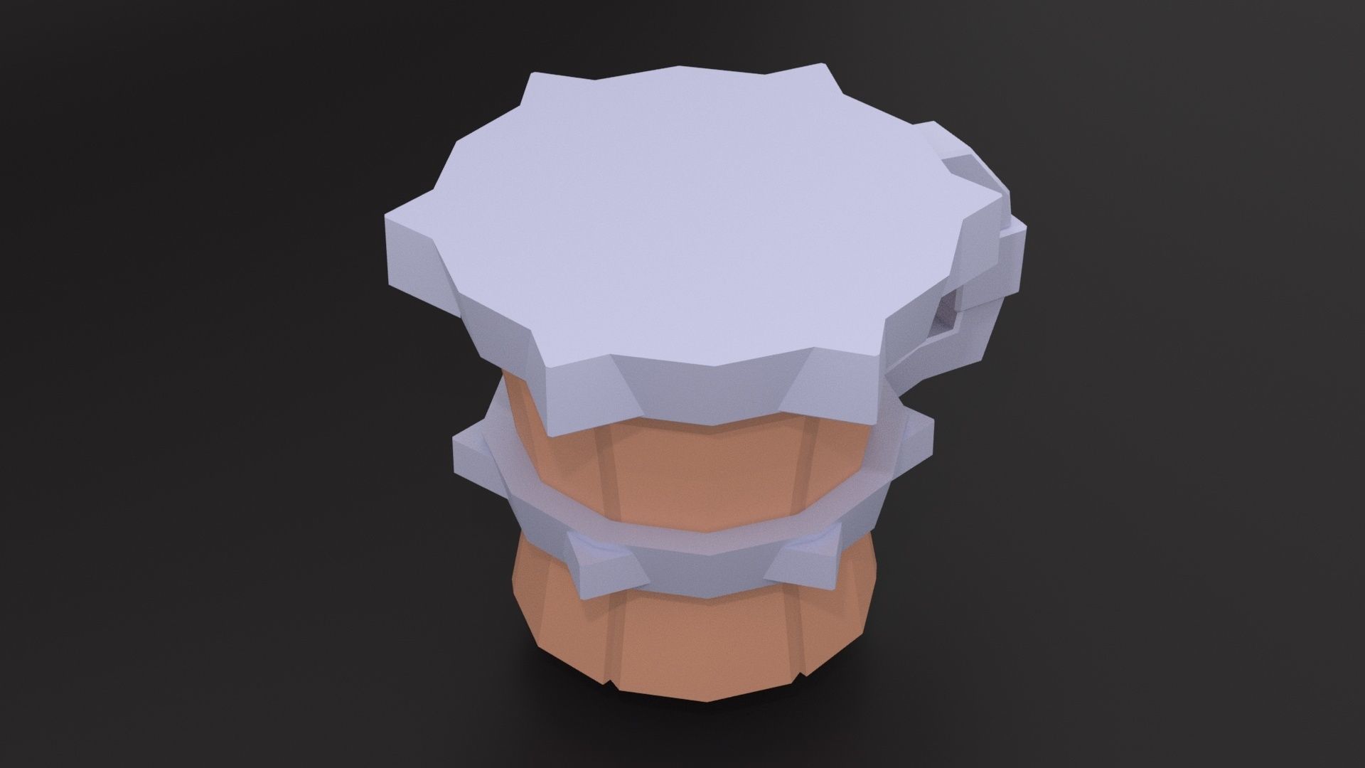 Low Poly Game Ready Medieval Mug Low-poly 3D model_5
