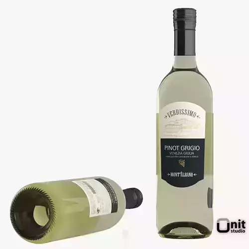 Pinot Grigio white Wine Bottle
