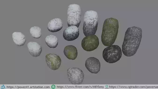 Low-Poly stones for games