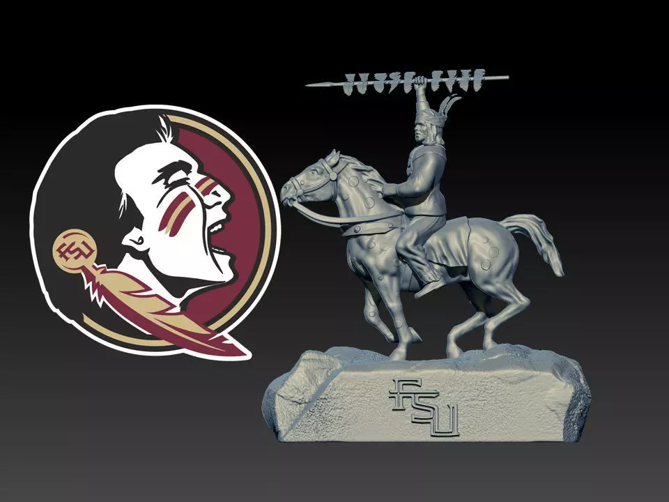 NCCA - FLORIDA STATE SEMINOLES MASSCOT - 3D PRINT 3D print model_0