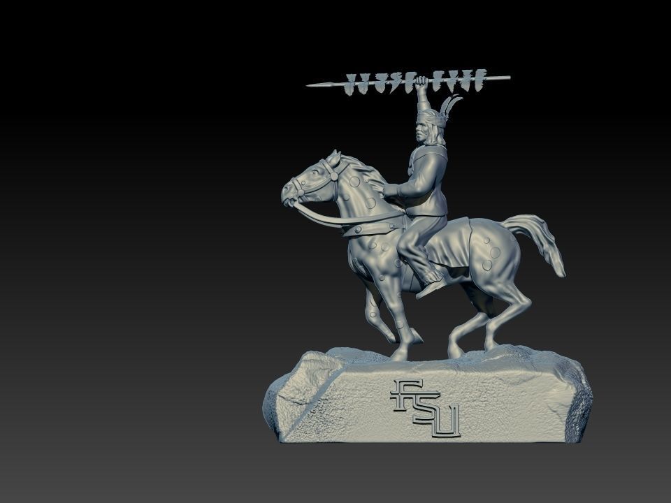 NCCA - FLORIDA STATE SEMINOLES MASSCOT - 3D PRINT 3D print model_2