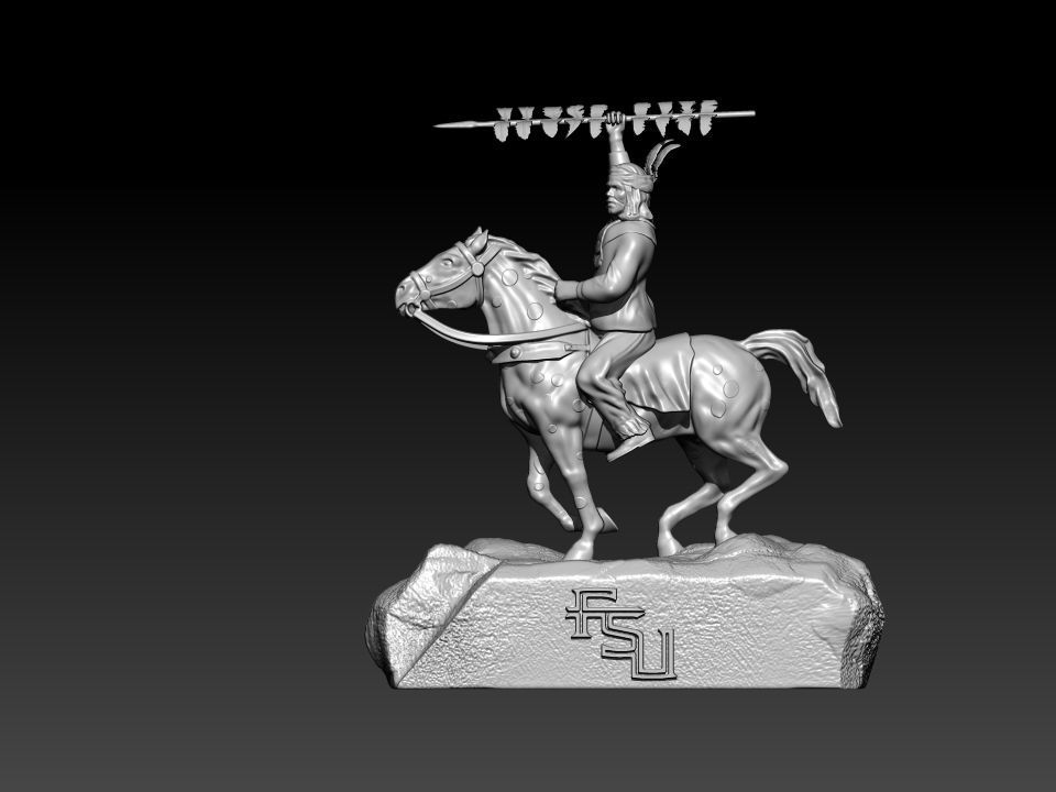 NCCA - FLORIDA STATE SEMINOLES MASSCOT - 3D PRINT 3D print model_1
