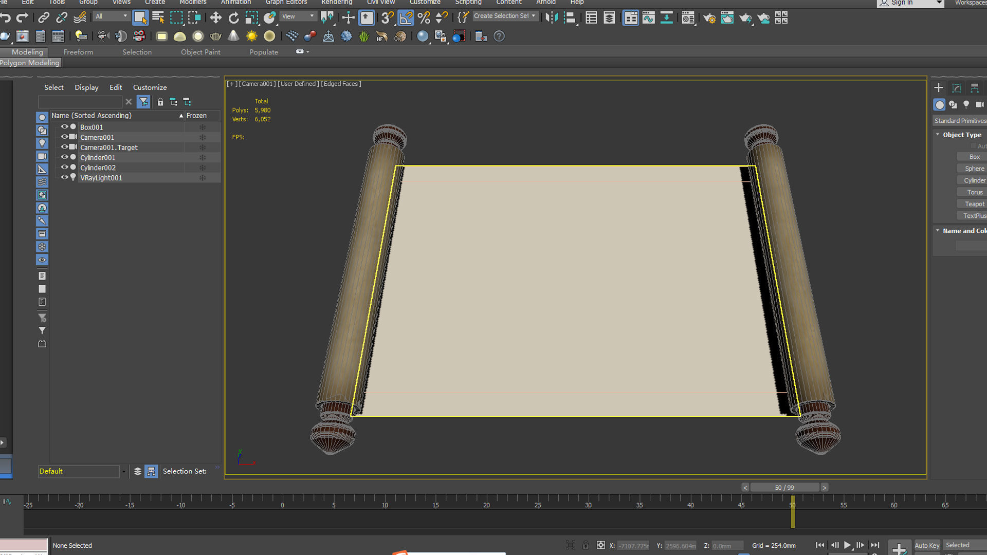 Stylized  scroll ornament decor cnc element 3D model_5