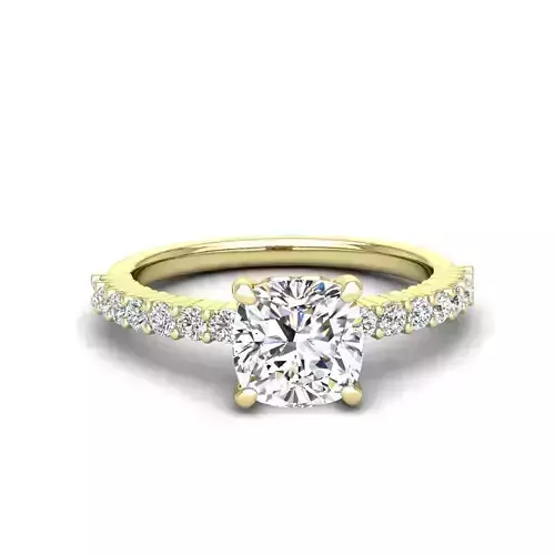 Engagement ring Alice qushion 3D print model