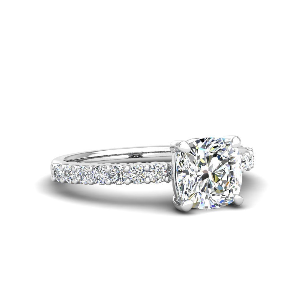 Engagement ring Alice qushion 3D print model_23