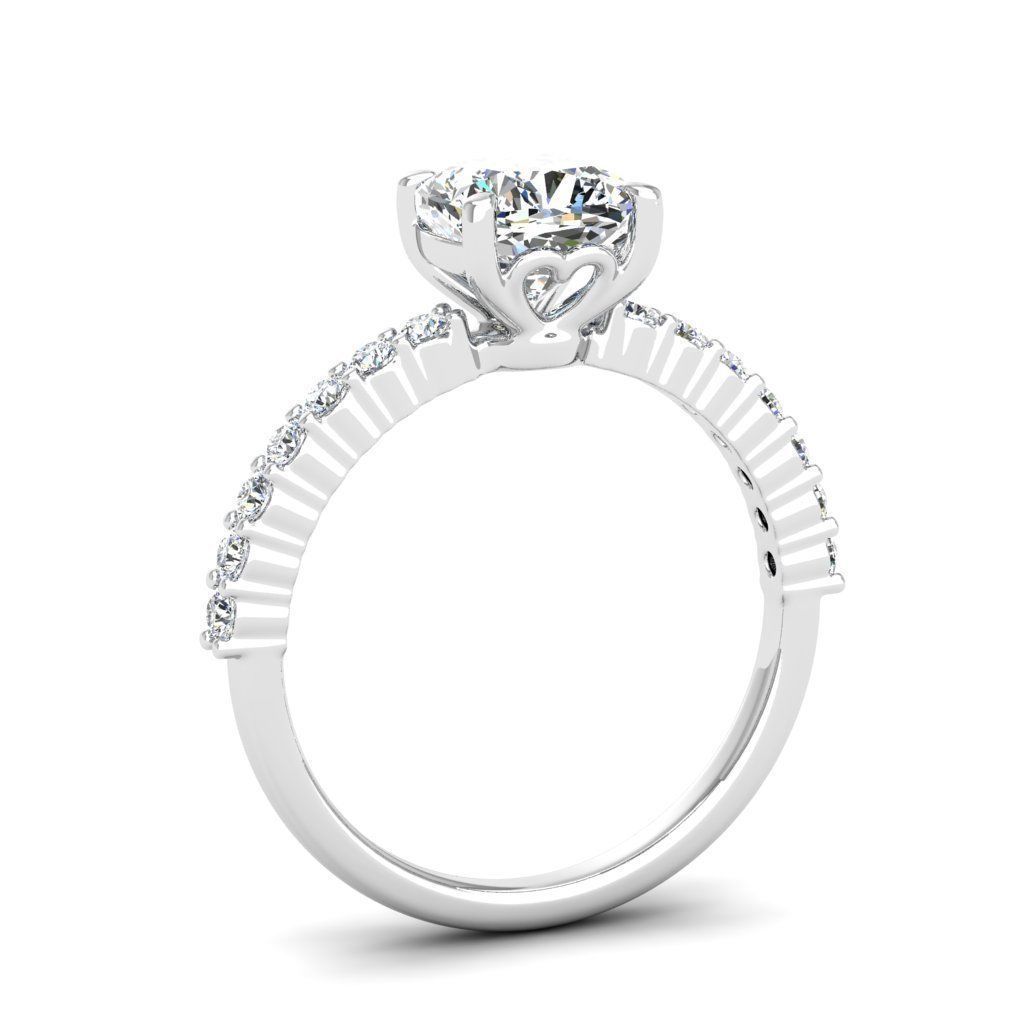 Engagement ring Alice qushion 3D print model_20