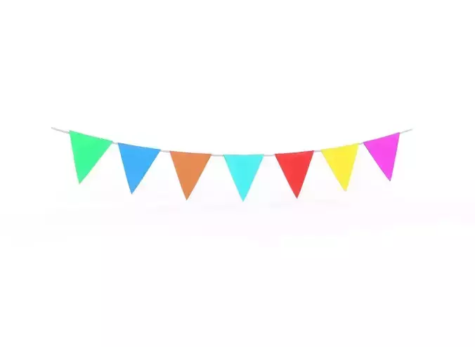 Carnival Garland low poly v001