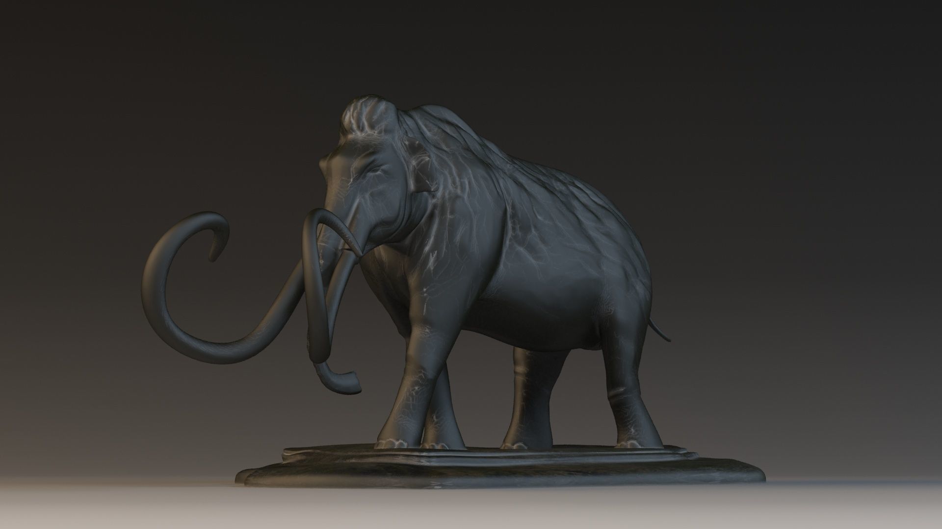 mammoth elephant sculpture animal extinct art sculptures north 3D model_1