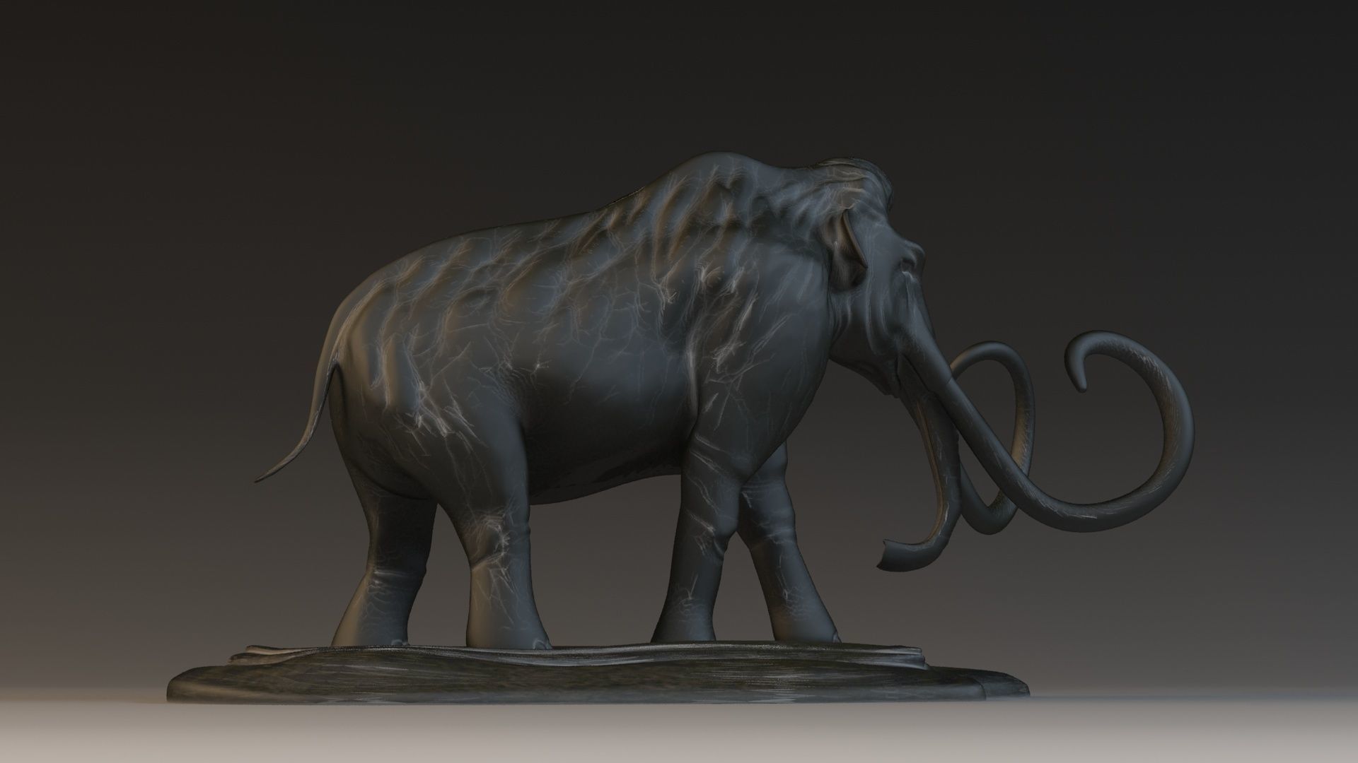 mammoth elephant sculpture animal extinct art sculptures north 3D model_4