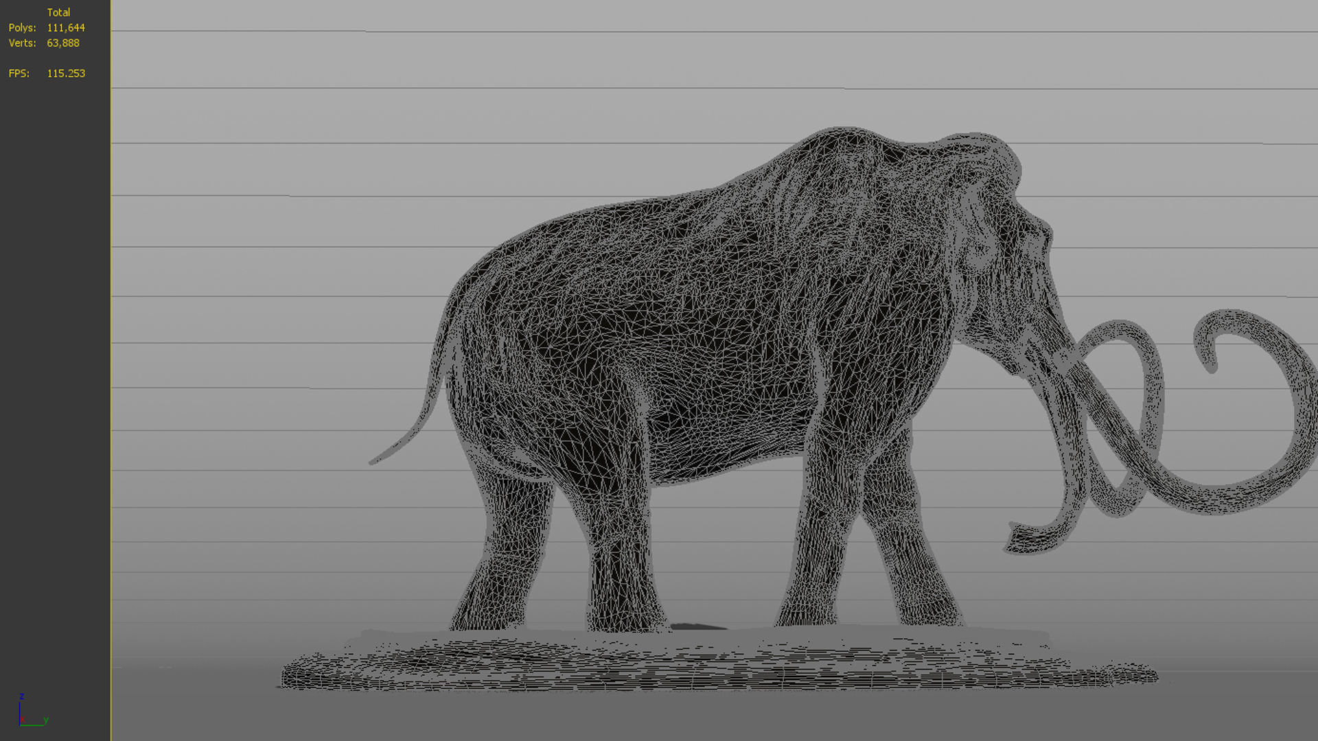 mammoth elephant sculpture animal extinct art sculptures north 3D model_5