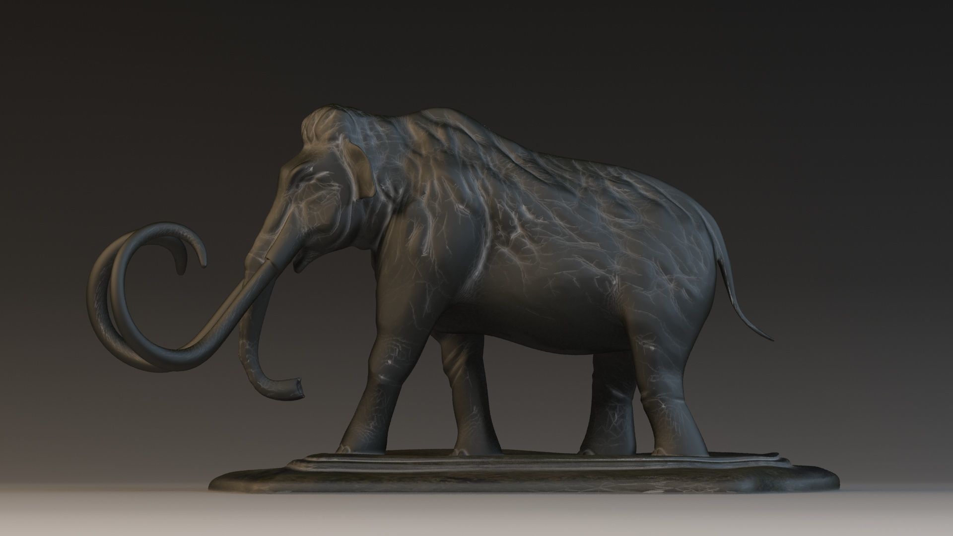 mammoth elephant sculpture animal extinct art sculptures north 3D model_2