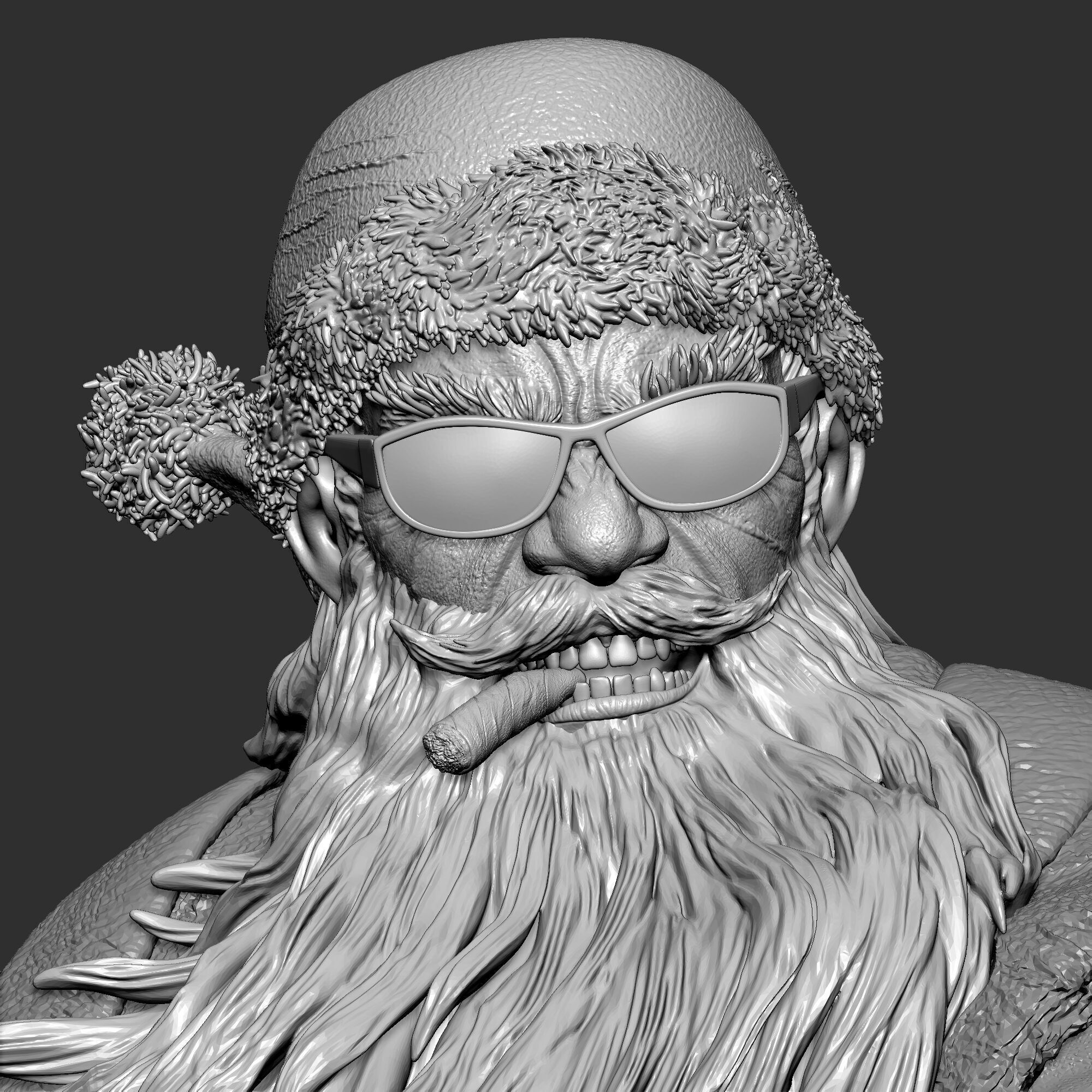 Badass Santa Claus 3D Print Model 3D print model_21
