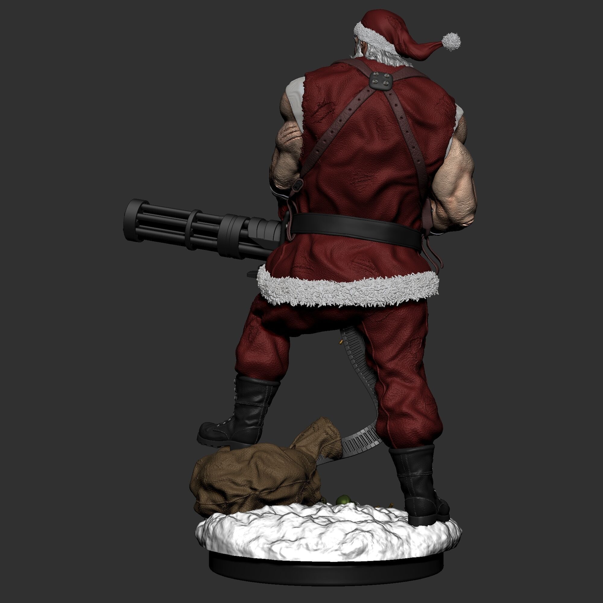 Badass Santa Claus 3D Print Model 3D print model_10