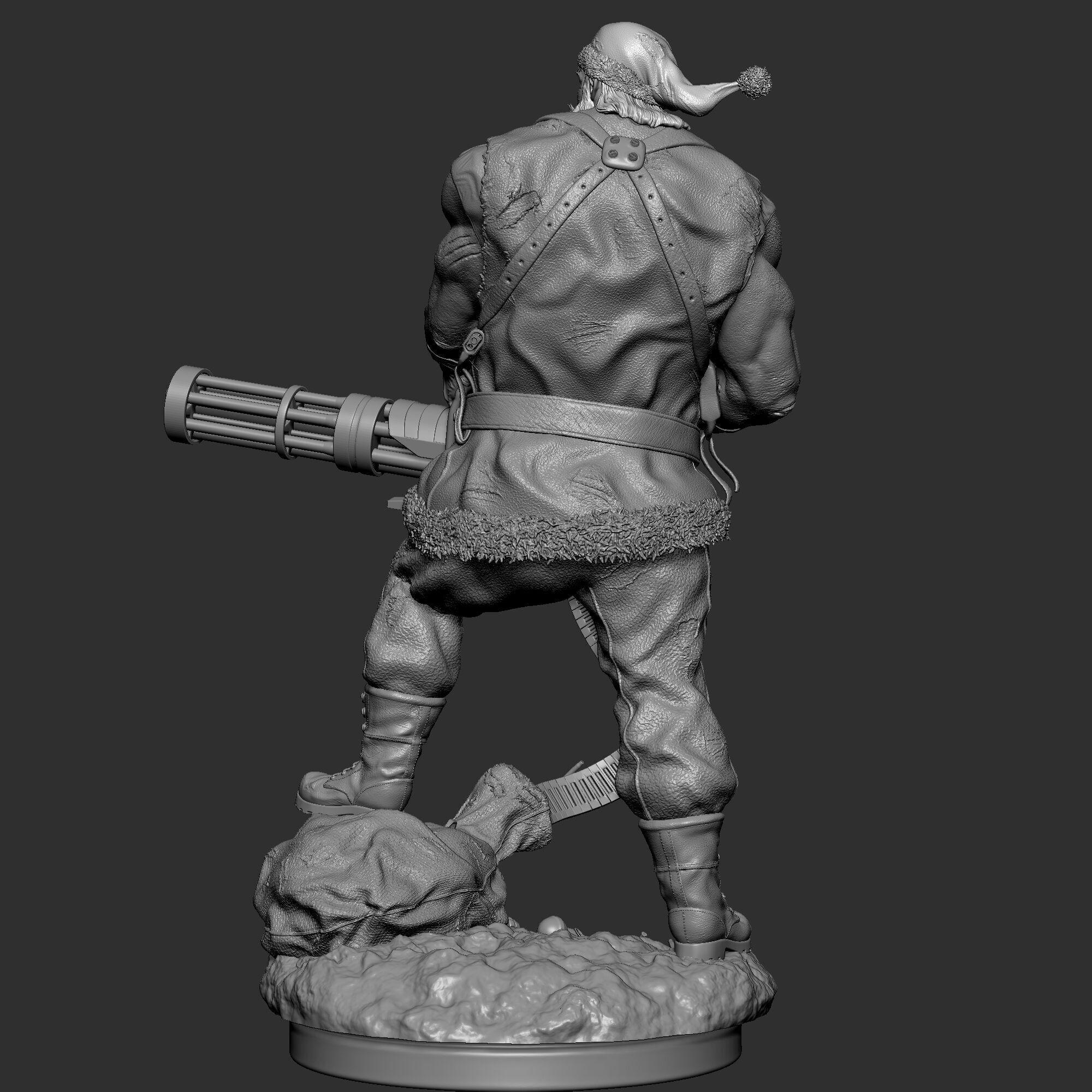 Badass Santa Claus 3D Print Model 3D print model_14