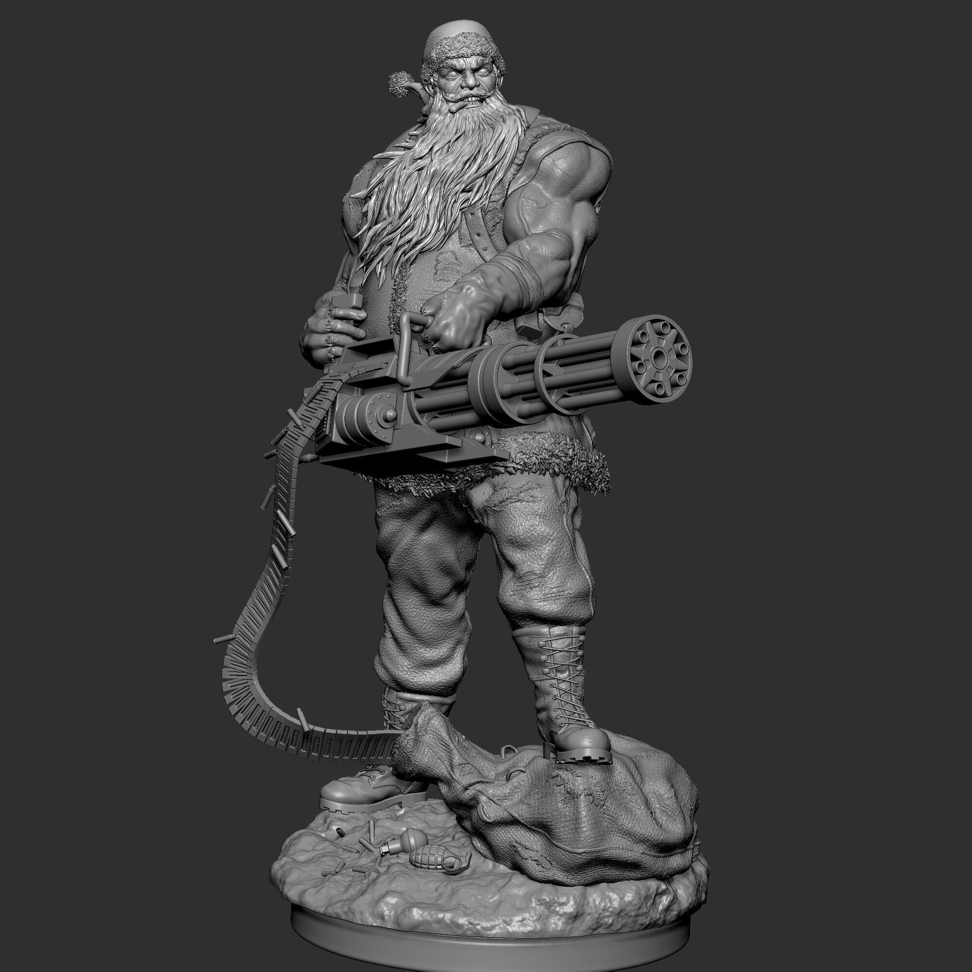 Badass Santa Claus 3D Print Model 3D print model_12