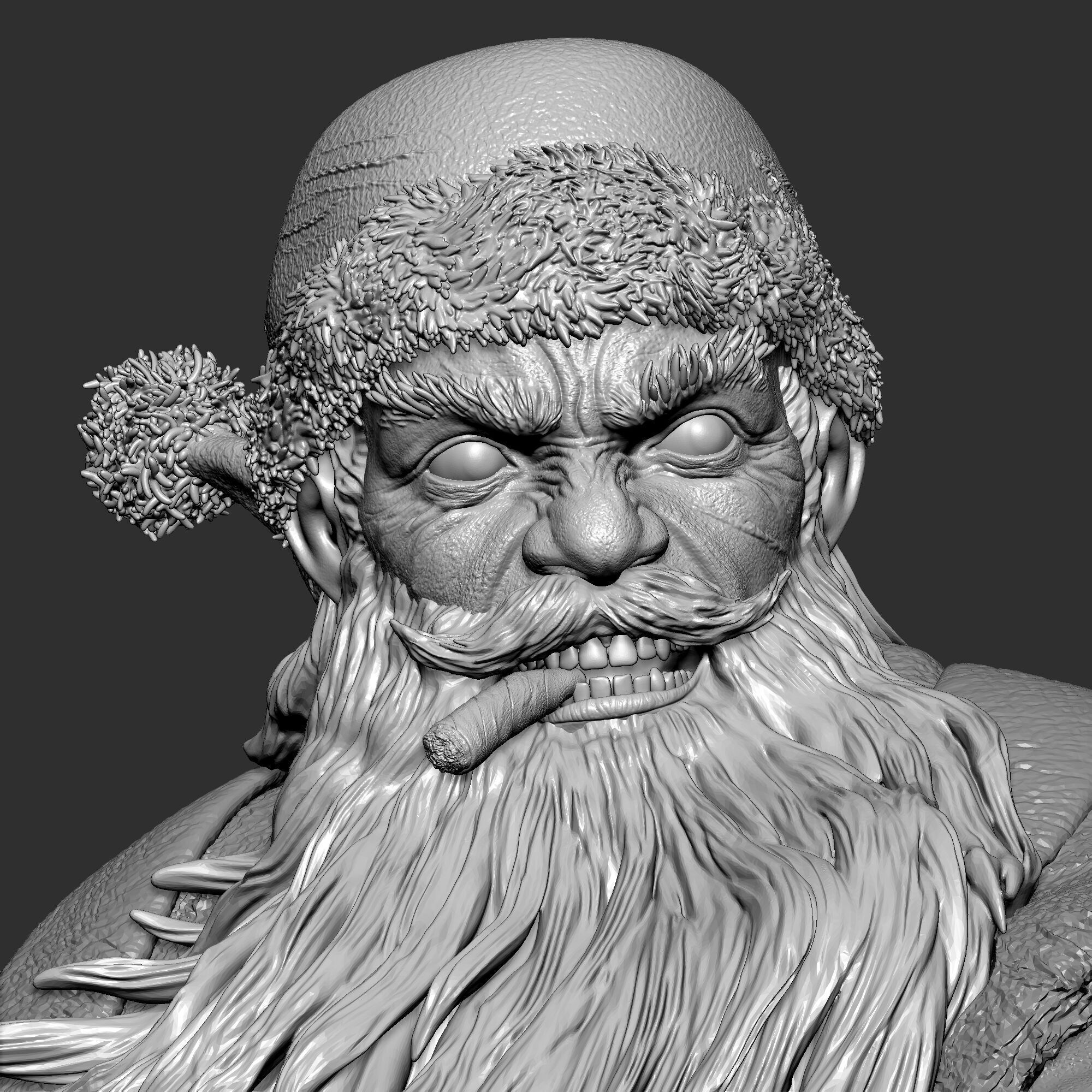 Badass Santa Claus 3D Print Model 3D print model_20