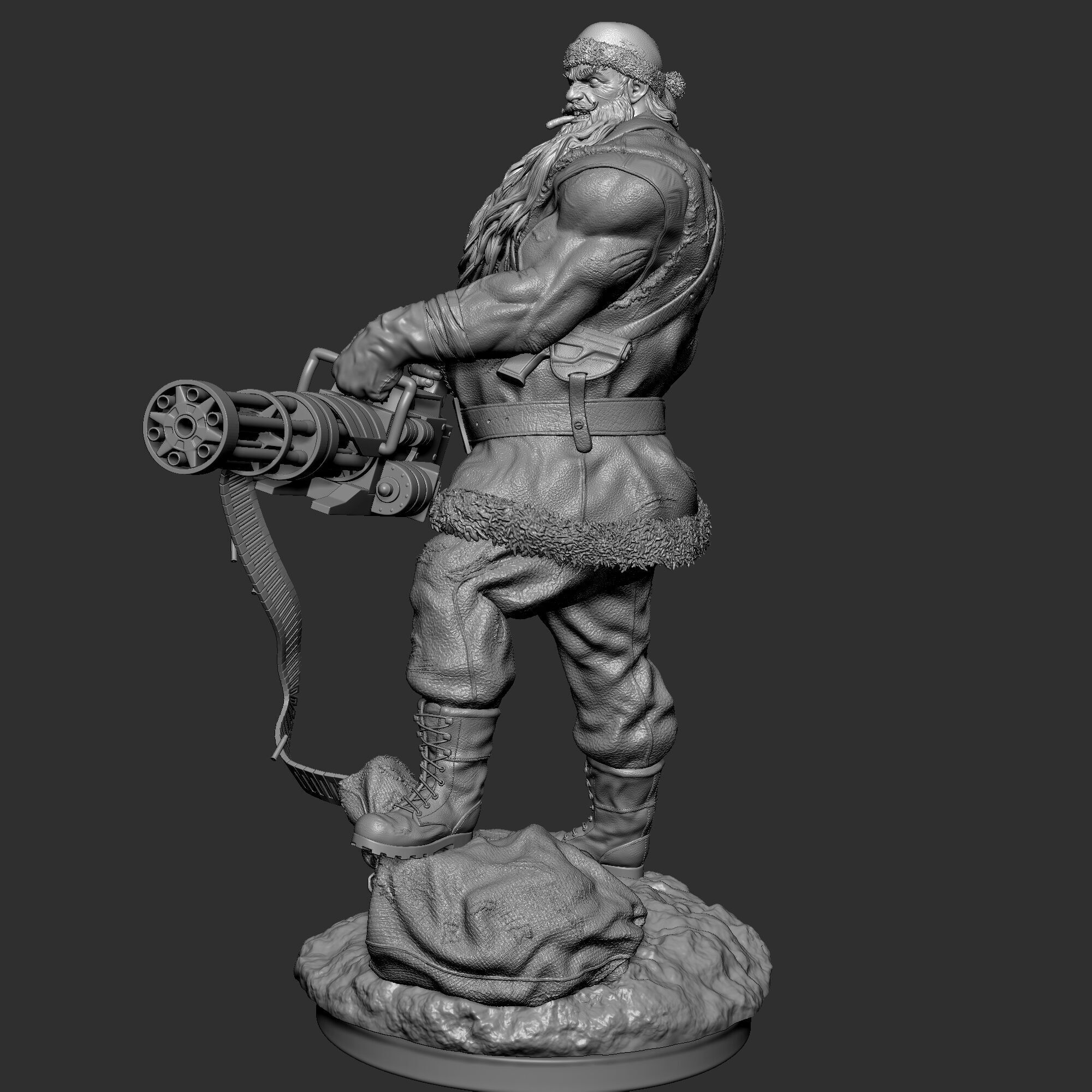 Badass Santa Claus 3D Print Model 3D print model_13