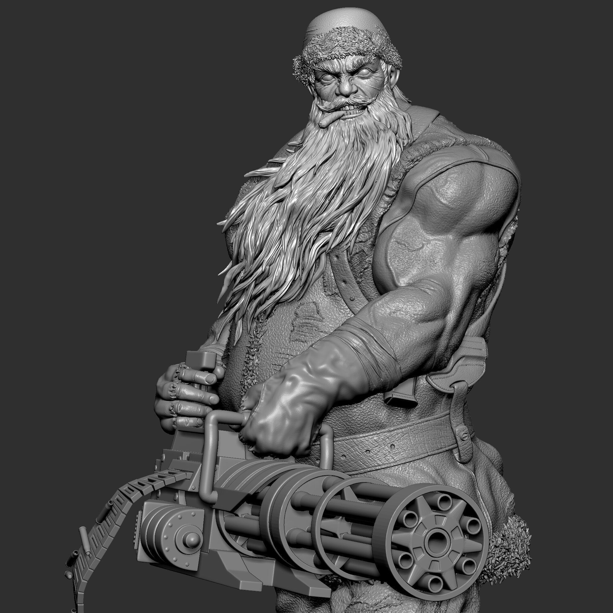 Badass Santa Claus 3D Print Model 3D print model_18