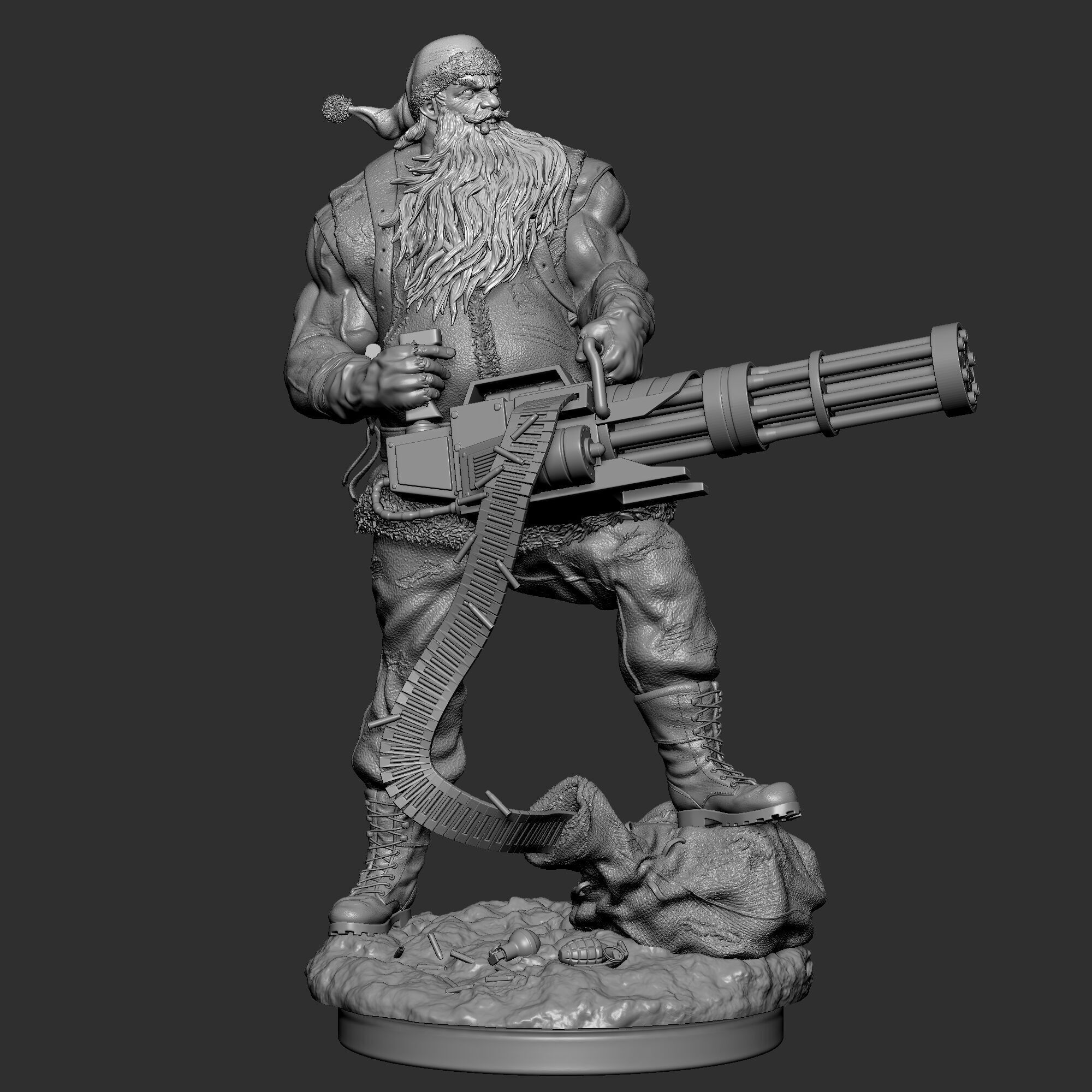 Badass Santa Claus 3D Print Model 3D print model_11