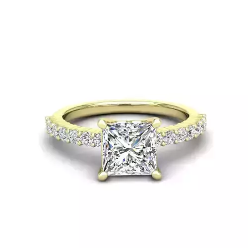 Engagement ring Alice princess 3D print model